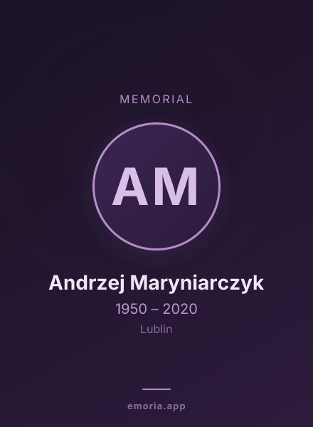 Memorial portrait of Andrzej Maryniarczyk