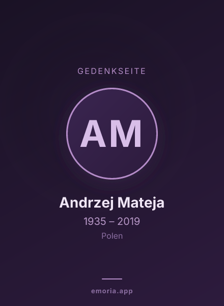Gedenkportrait von Andrzej Mateja
