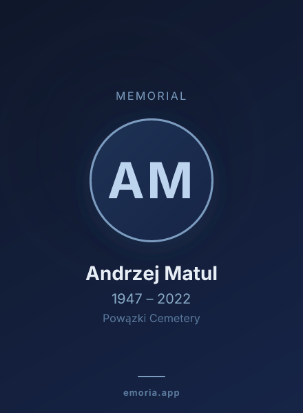 Memorial portrait of Andrzej Matul