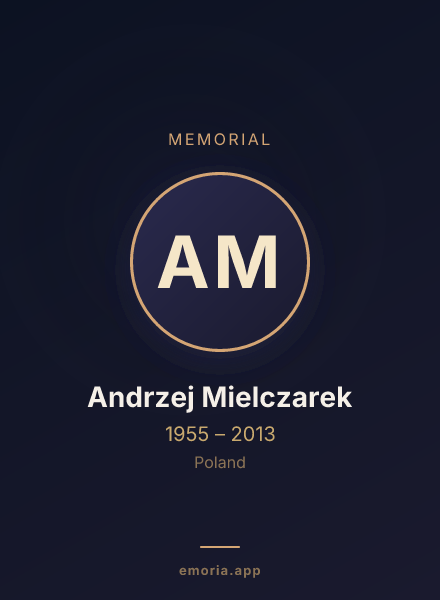 Memorial portrait of Andrzej Mielczarek
