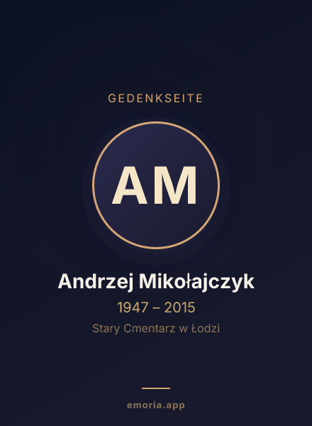 Gedenkportrait von Andrzej Mikołajczyk