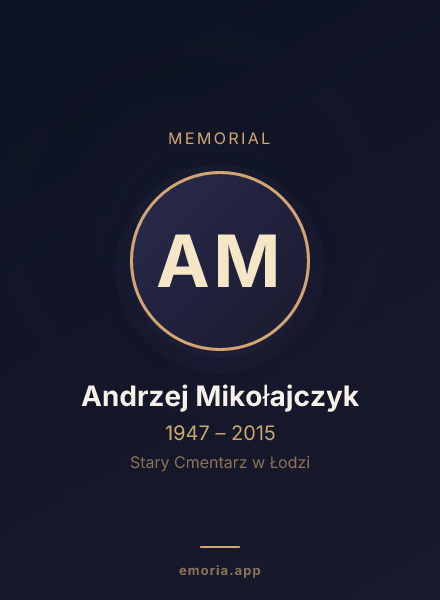 Memorial portrait of Andrzej Mikołajczyk