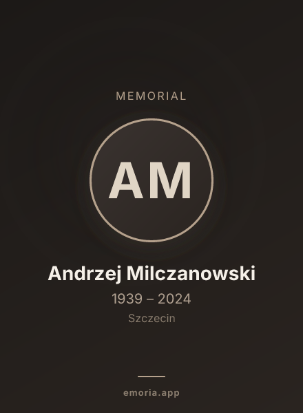 Memorial portrait of Andrzej Milczanowski