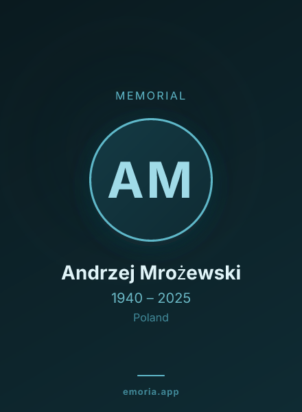 Memorial portrait of Andrzej Mrożewski