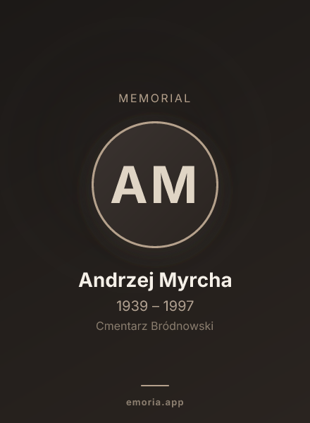 Memorial portrait of Andrzej Myrcha