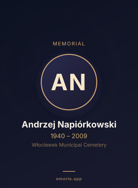 Memorial portrait of Andrzej Napiórkowski