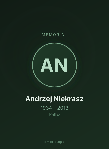 Memorial portrait of Andrzej Niekrasz