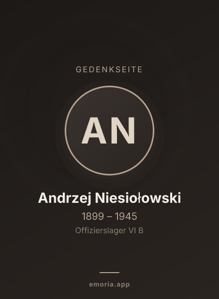 Gedenkportrait von Andrzej Niesiołowski
