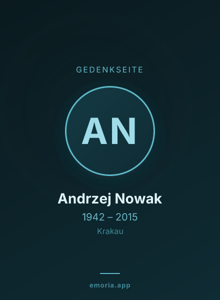 Gedenkportrait von Andrzej Nowak