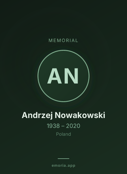 Memorial portrait of Andrzej Nowakowski