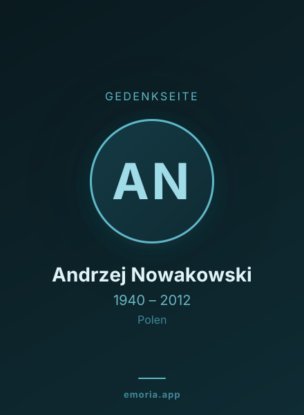 Gedenkportrait von Andrzej Nowakowski
