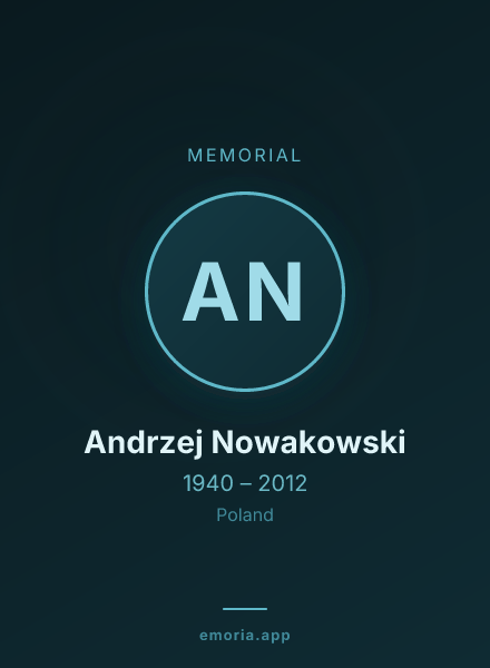 Memorial portrait of Andrzej Nowakowski
