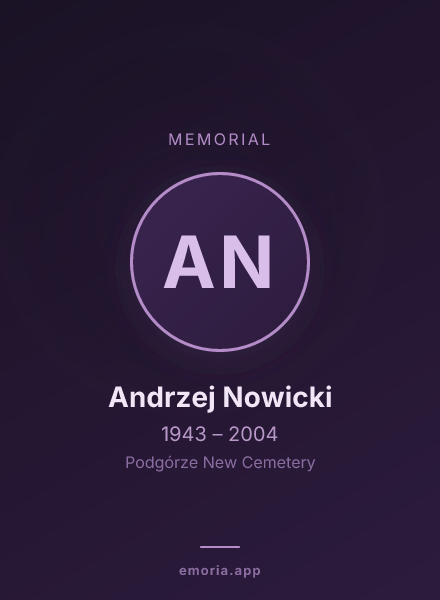 Memorial portrait of Andrzej Nowicki
