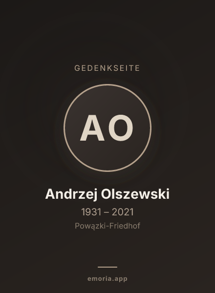Gedenkportrait von Andrzej Olszewski