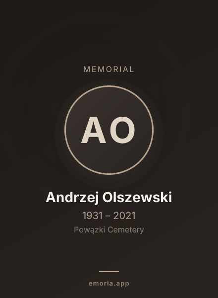 Memorial portrait of Andrzej Olszewski
