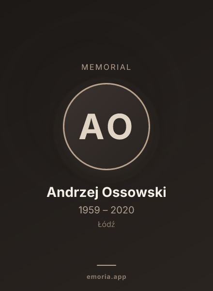 Memorial portrait of Andrzej Ossowski