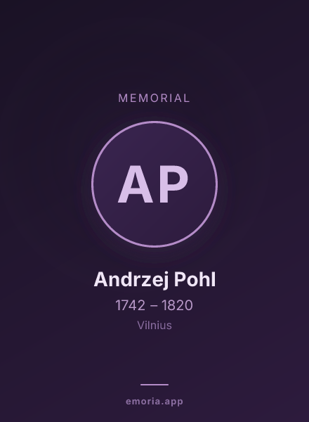 Memorial portrait of Andrzej Pohl