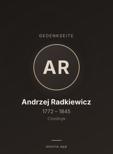 Gedenkportrait von Andrzej Radkiewicz