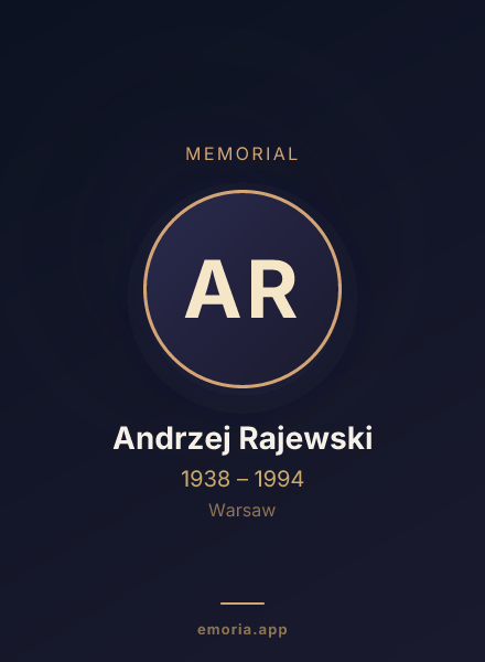 Memorial portrait of Andrzej Rajewski
