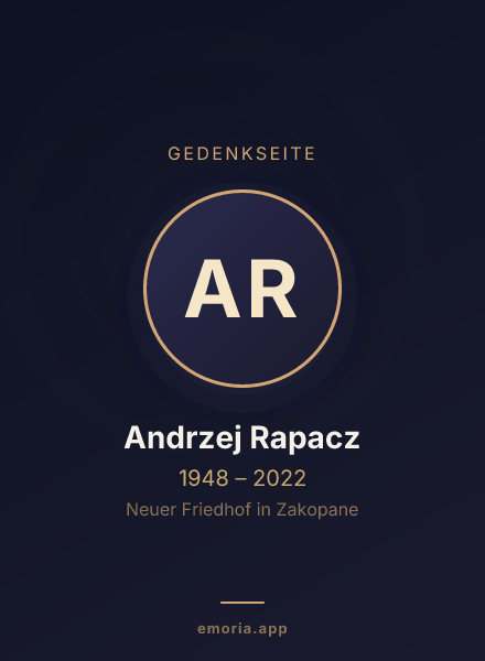 Gedenkportrait von Andrzej Rapacz