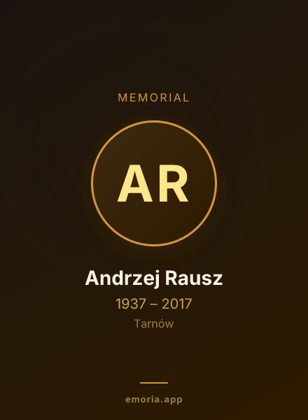 Memorial portrait of Andrzej Rausz