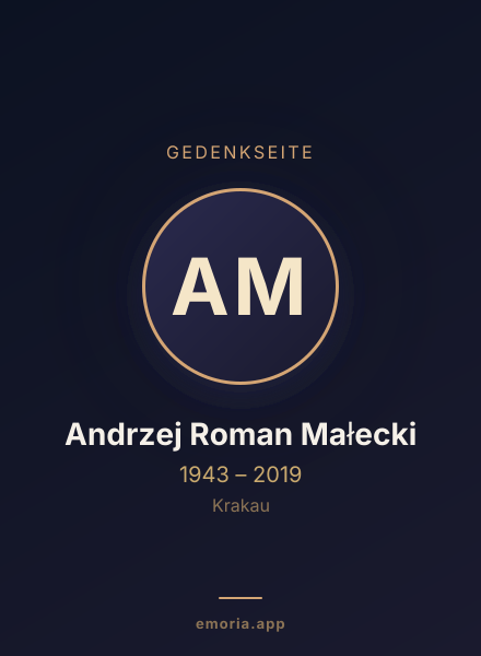 Gedenkportrait von Andrzej Roman Małecki
