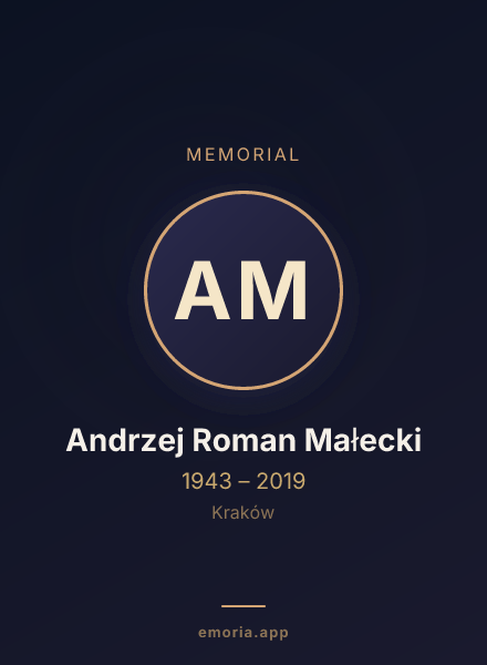 Memorial portrait of Andrzej Roman Małecki