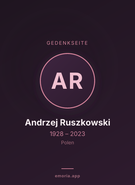 Gedenkportrait von Andrzej Ruszkowski