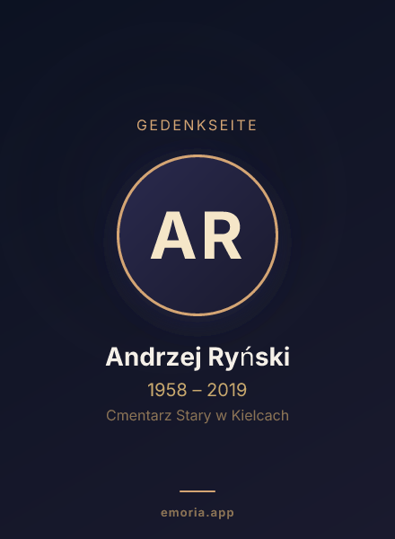 Gedenkportrait von Andrzej Ryński