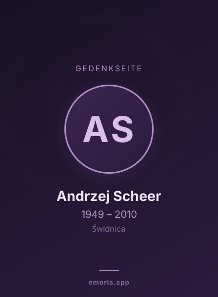 Gedenkportrait von Andrzej Scheer