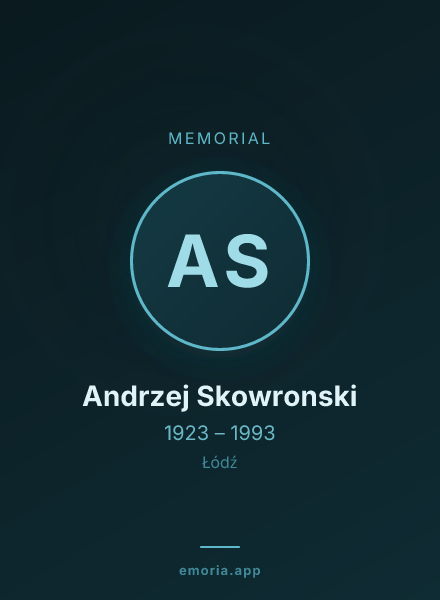 Memorial portrait of Andrzej Skowronski
