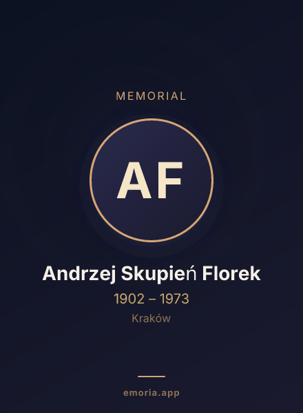 Memorial portrait of Andrzej Skupień Florek