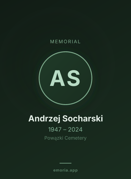 Memorial portrait of Andrzej Socharski