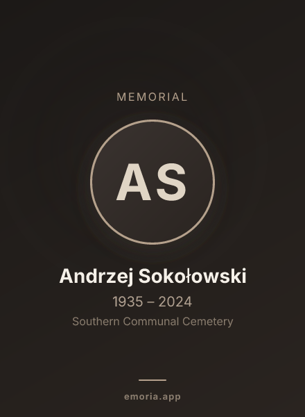 Memorial portrait of Andrzej Sokołowski
