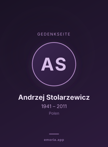 Gedenkportrait von Andrzej Stolarzewicz