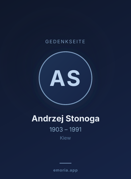 Gedenkportrait von Andrzej Stonoga