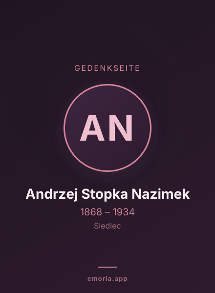 Gedenkportrait von Andrzej Stopka Nazimek