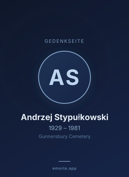 Gedenkportrait von Andrzej Stypułkowski