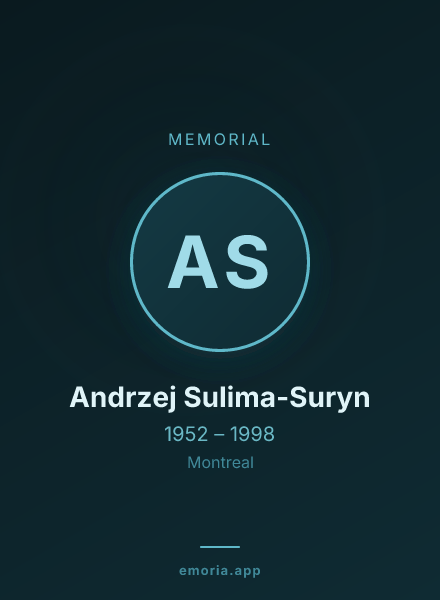 Memorial portrait of Andrzej Sulima-Suryn