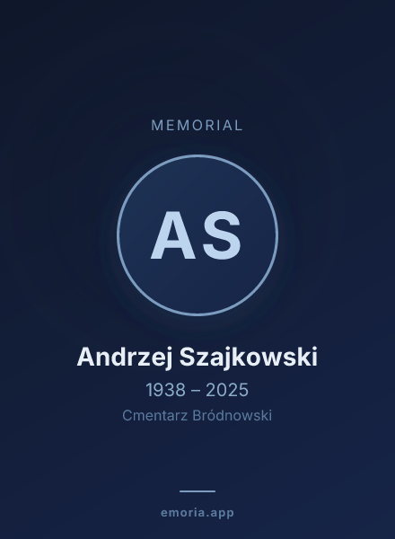 Memorial portrait of Andrzej Szajkowski