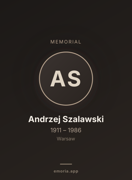 Memorial portrait of Andrzej Szalawski
