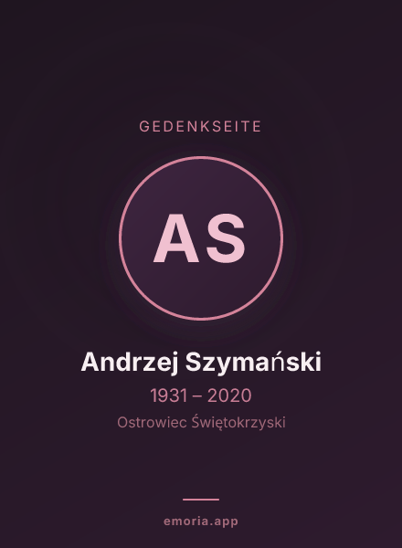 Gedenkportrait von Andrzej Szymański