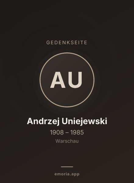 Gedenkportrait von Andrzej Uniejewski