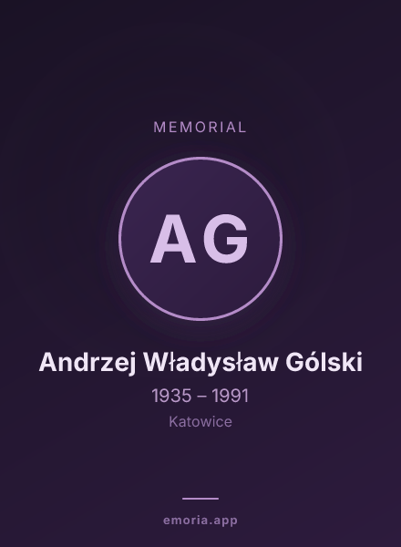 Memorial portrait of Andrzej Władysław Gólski