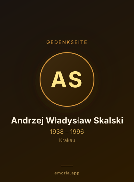 Gedenkportrait von Andrzej Władysław Skalski