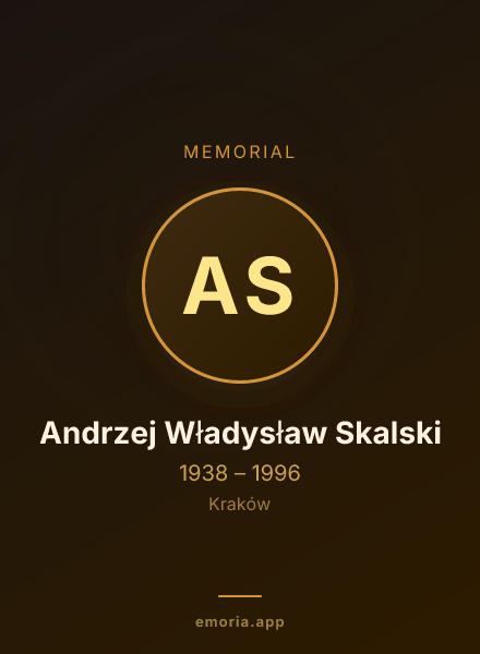 Memorial portrait of Andrzej Władysław Skalski