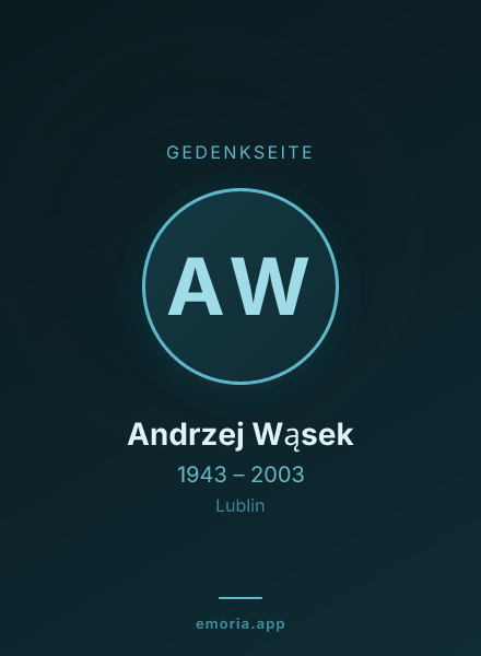 Gedenkportrait von Andrzej Wąsek