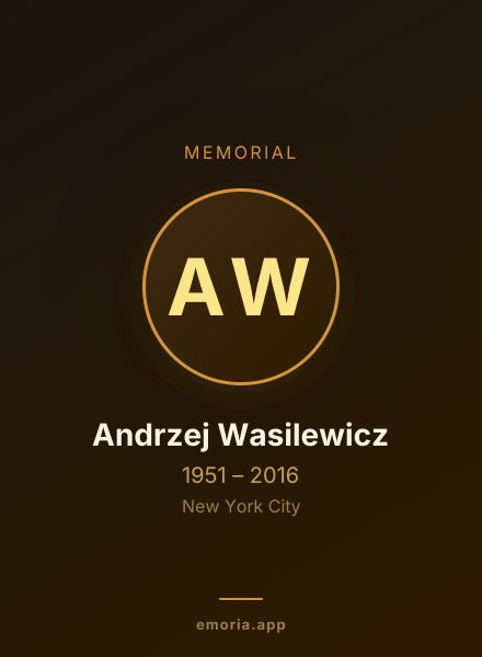 Memorial portrait of Andrzej Wasilewicz