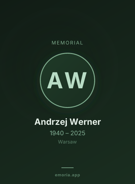 Memorial portrait of Andrzej Werner