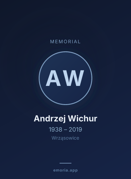 Memorial portrait of Andrzej Wichur
